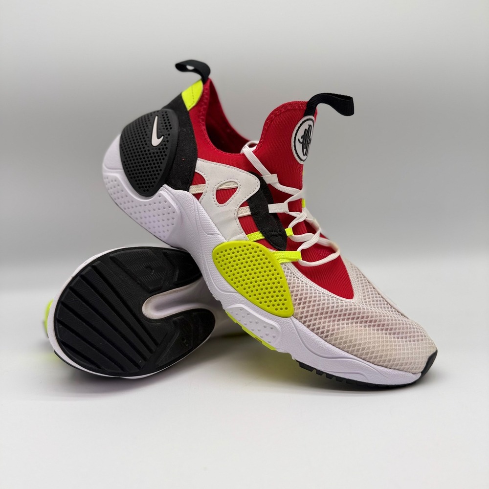 Nike Air Huarache EDGE TXT Mens 11 Red White Volt Sneakers AO1697-100‎